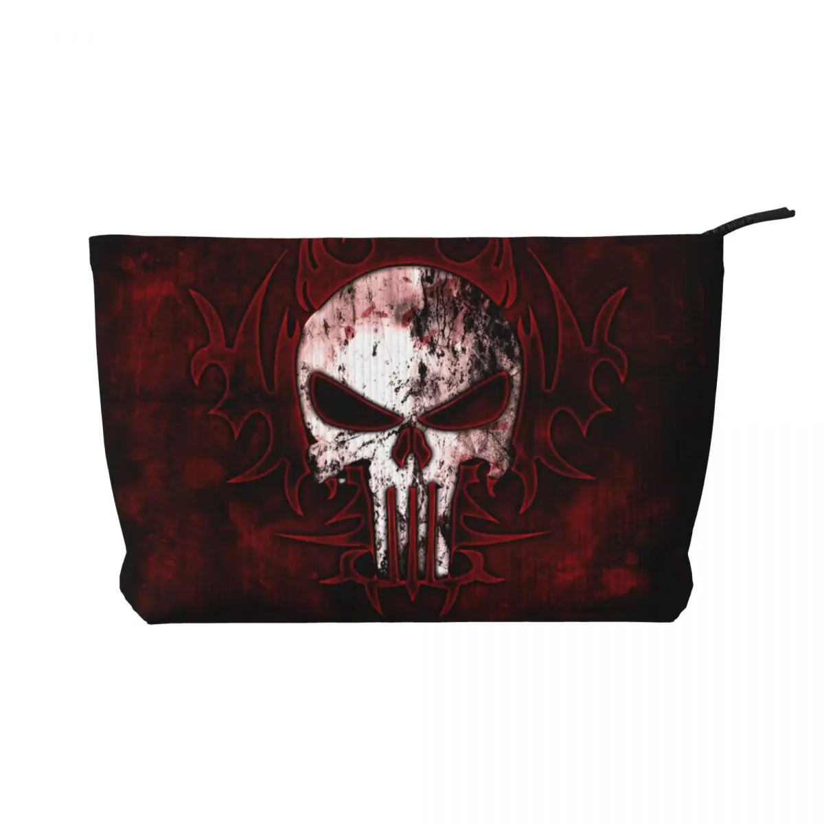 Benutzer definierte Reise Vintage Schädel Punishers Skelett Kultur beutel Cord kosmetische Make-up Veranstalter für Frauen Lagerung Dopp Kit Fall