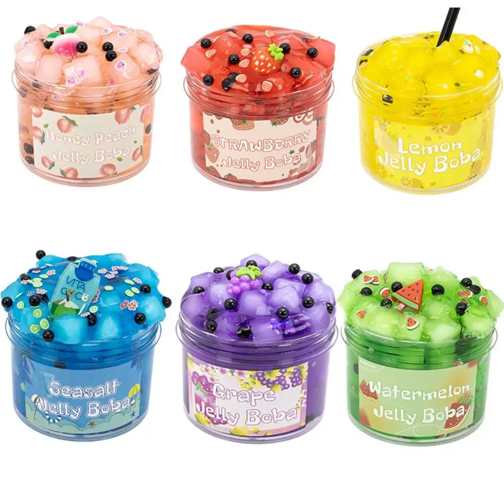 Kit di melma croccante di grande capacità da 70/300 ml Set di melma di cristallo prefabbricato Set di melma di cubetto di gelatina super morbido e non appiccicoso Regali per bomboniere