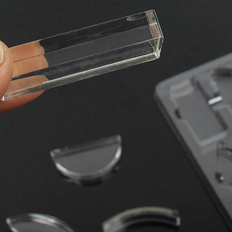 10 szt. Soczewka optyczna trójkątny półokrągły prostokąt wklęsły dwuwypukły soczewka świetlna klasa fizyka pomoc dydaktyczna