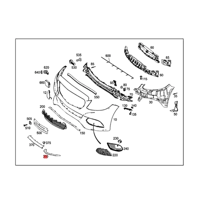 

3X Left & Right Front Bumper Lip Spoiler Chrome Trim For Mercedes C Class W205 C180 C200 A2058851374 A2058851474