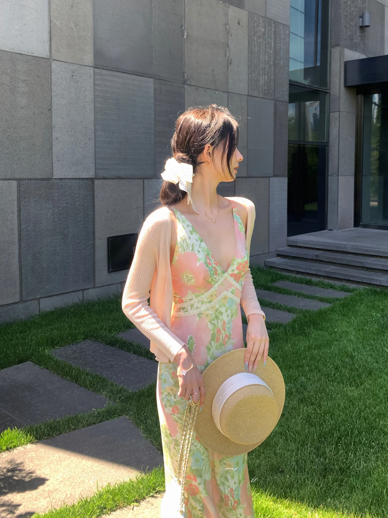 

Mummy New 00% Lyocell Knitted Soft Skin-friendly Slim Fit Open Cardigan Sweet Sle Japanese Version Long Sve V-ne