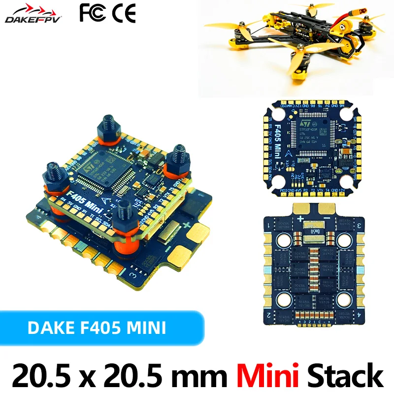 Image of DAKEFPV mini F405 20X20mm STACK 4IN1 Blheli_S Bluejay 8bit ESC F405 Unterstützt Betaflight Ardupilot Für FPV 5-Zoll RC-Drohne DIY