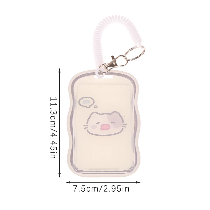 Creative Design Kpop Photocard Holder Keychain Photo Sleeves Bus Card Student Card Case Photo Protector