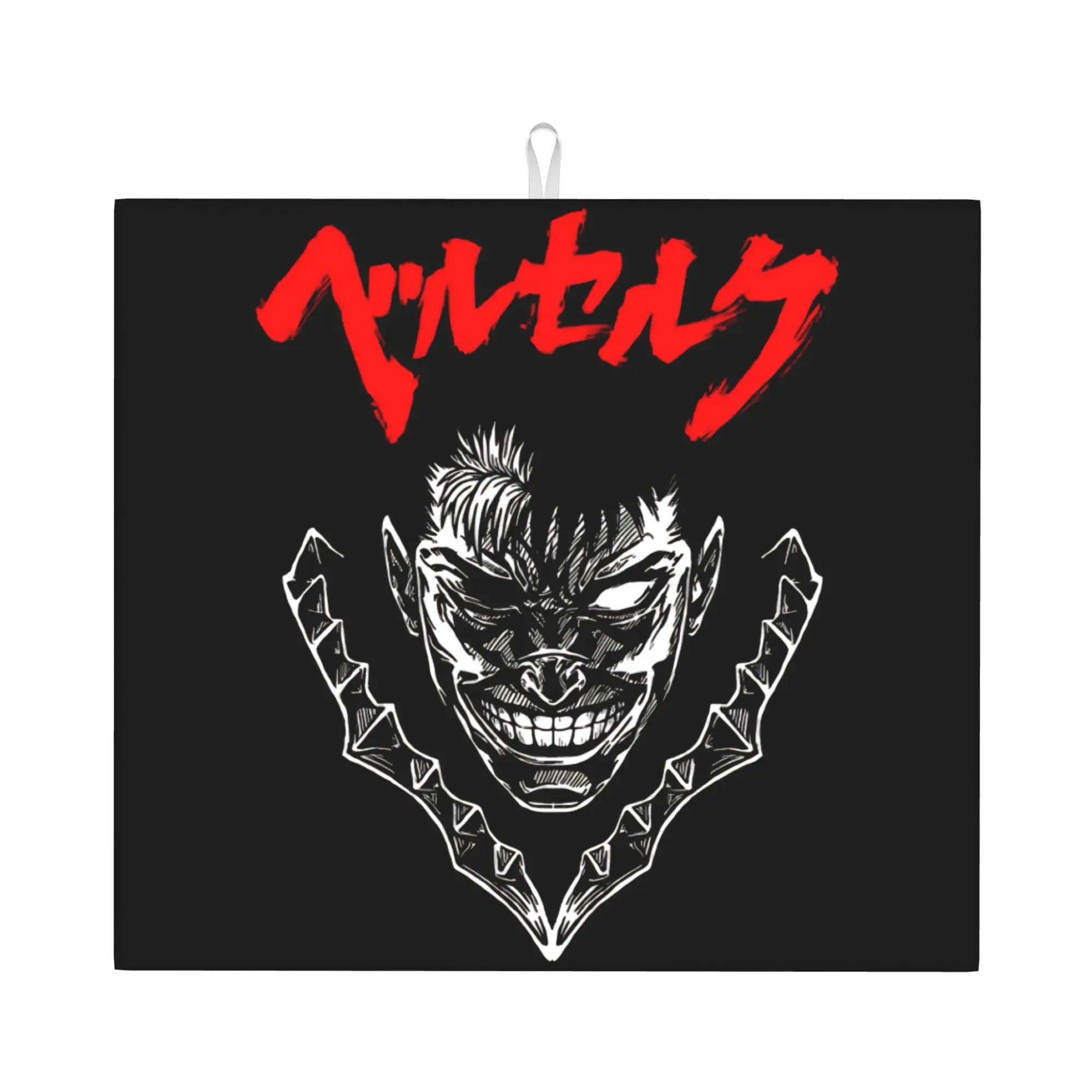 Drying Mat For Kitchen Anime Berserk Water Absorbent Waterproof Reusable  On Slip Kitchen Counter Protector Mat