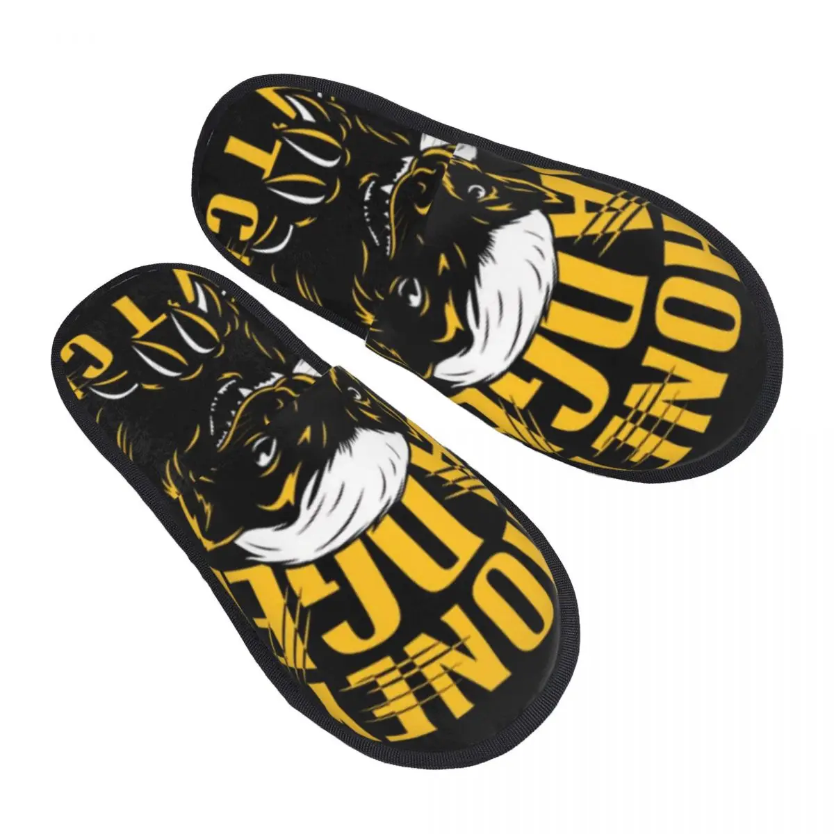 Brave like a Honey Badger Men Women Furry slippers nice-looking special Home slippers pantoufle homme