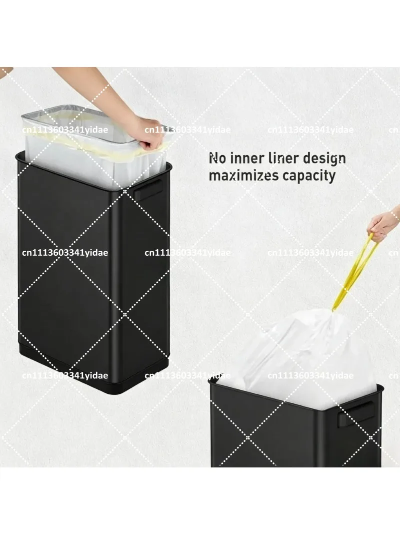 Stainless Steel Slim Pedal Trash Can for Bathroom Kitchen Narrow Garbage Bin with Lid