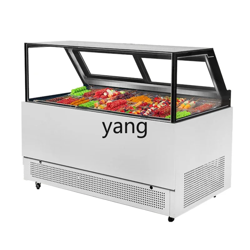 

Yjq Sugar-Coated Haws on a Stick Display Cabinet Ice Cream Frozen Air Cooling Frostless Thick Acid Cut Fried Milk Cabinet