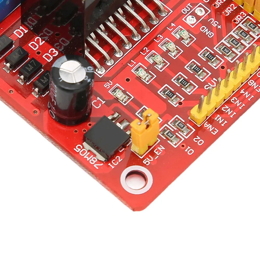 L298N Stepper Motor Driver Module 5V-35V 2A Dual H Bridge Motor Driver Dual H Bridge Compact Size Motor Driver Controller Board
