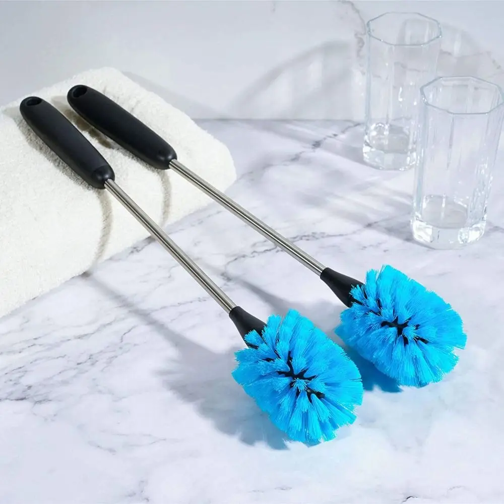 

Stainless Steel Water Bottle Cleaning Brush Set Resuable Flexible Long Handle Bottle Cleaner Set Soft Hair Easy to Clean Flasks