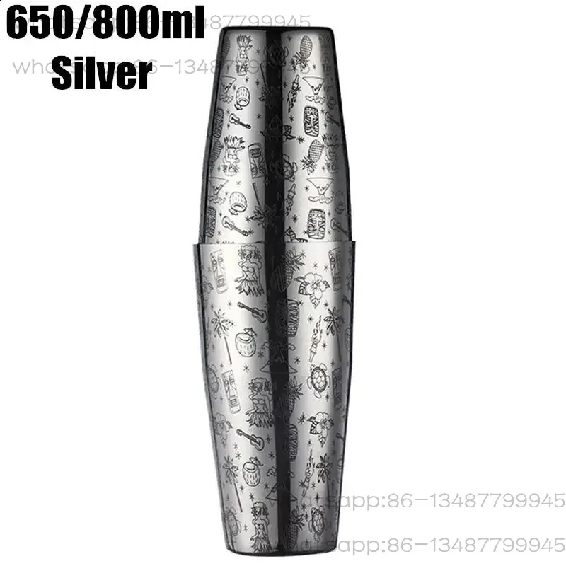 304 Stainless Steel Boston Cocktail Shaker Bar Mixing Tool Professional Bartender Equipment