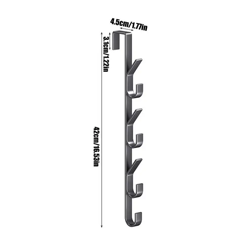 شماعات الباب الملابس معلقة الكربون الصلب قوي فوق الباب السنانير شماعات ملابس متعددة الاستخدامات منظمة تخزين المنزل السنانير