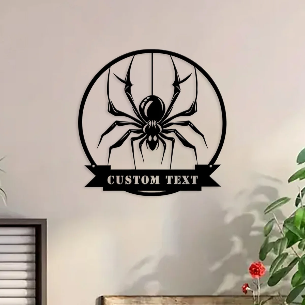Personalizzato Spider Metal Wall Art personalizzato Spider Lover nome segno Home Decor Kid Nursery Decoration Halloween Christmas Birthday
