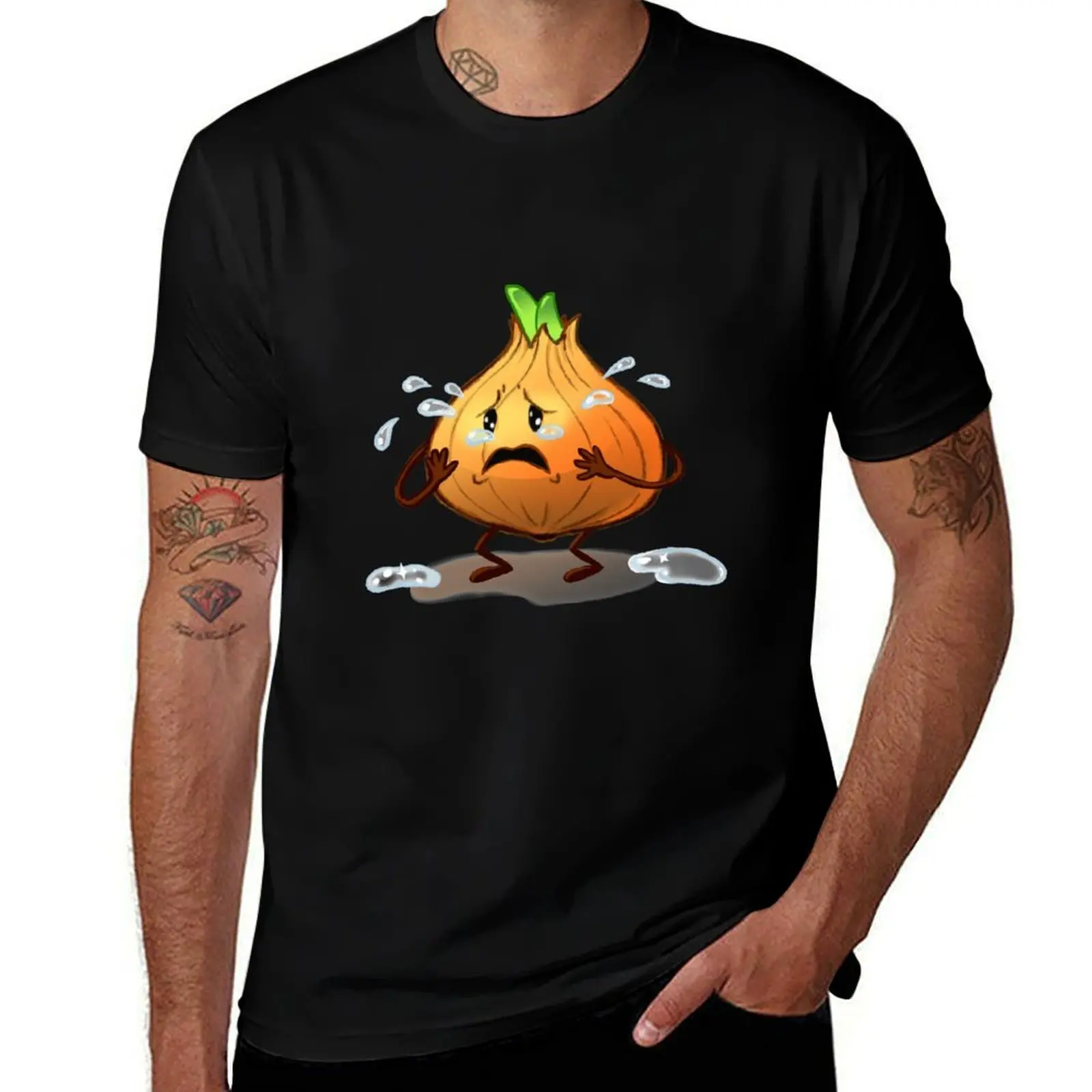 Crying Onion T-Shirt Classic Graphic Short Sleeve Top T-Shirt