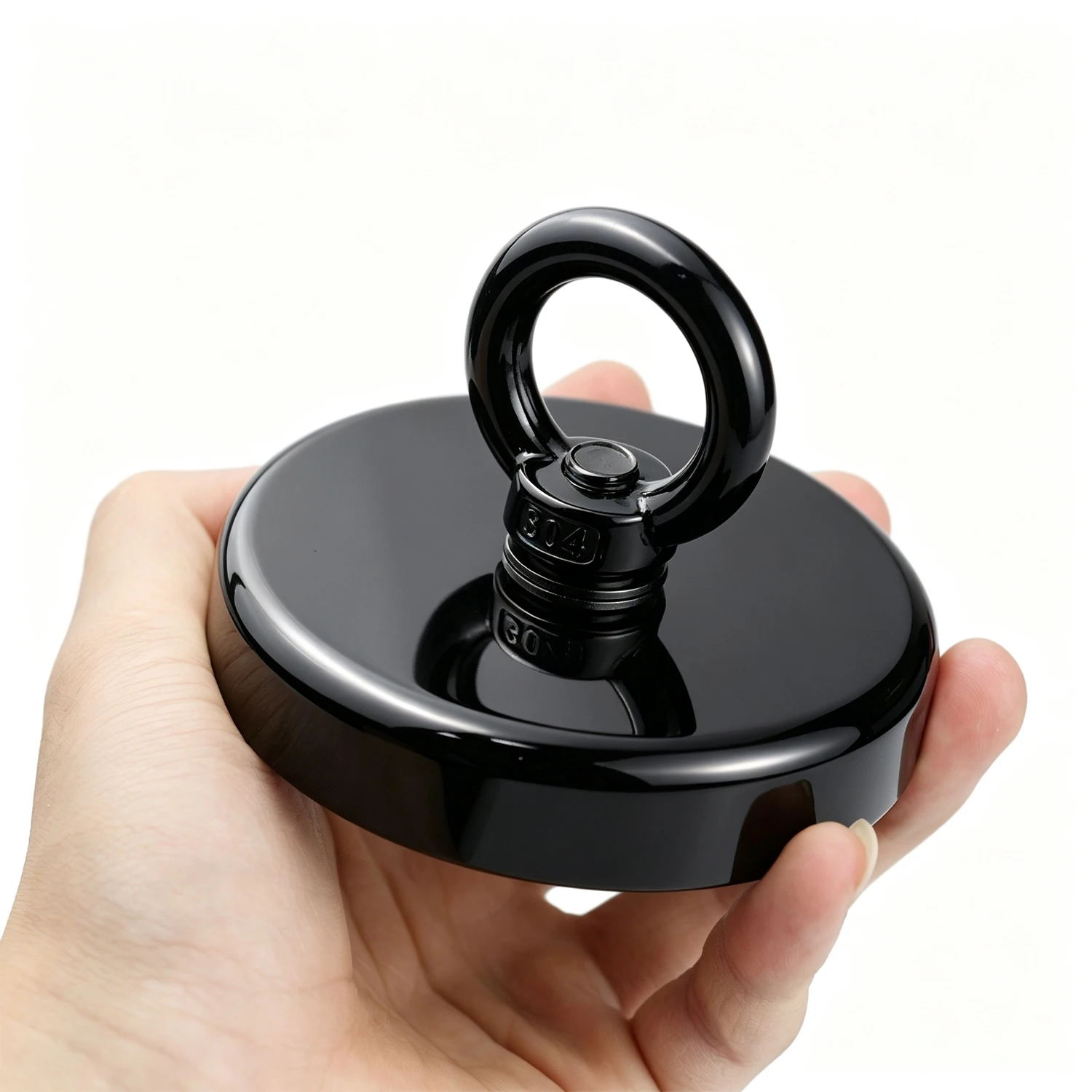 D16~D42mm Heavy Duty Neodymium Fishing Hook N52 Super Strong Rare Earth Magnet with Countersunk Hole Eyebolt Salvage