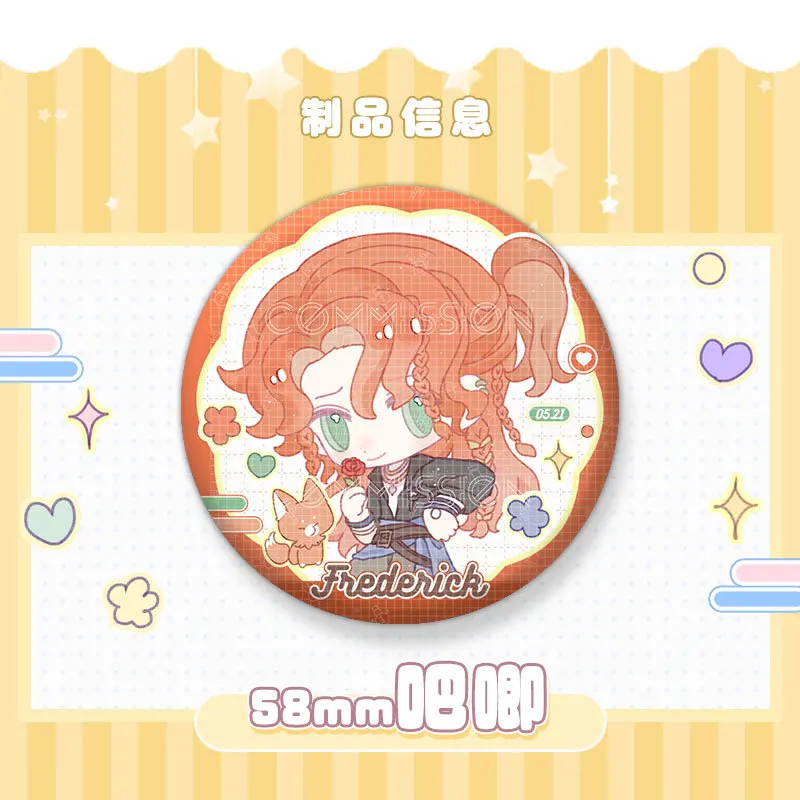 Identity V Hermit Character Gardener Red Lady Sick Mechanic Badge Game Peripheral Cute Cartoon Brooch Pin Cosplay Fans Gift