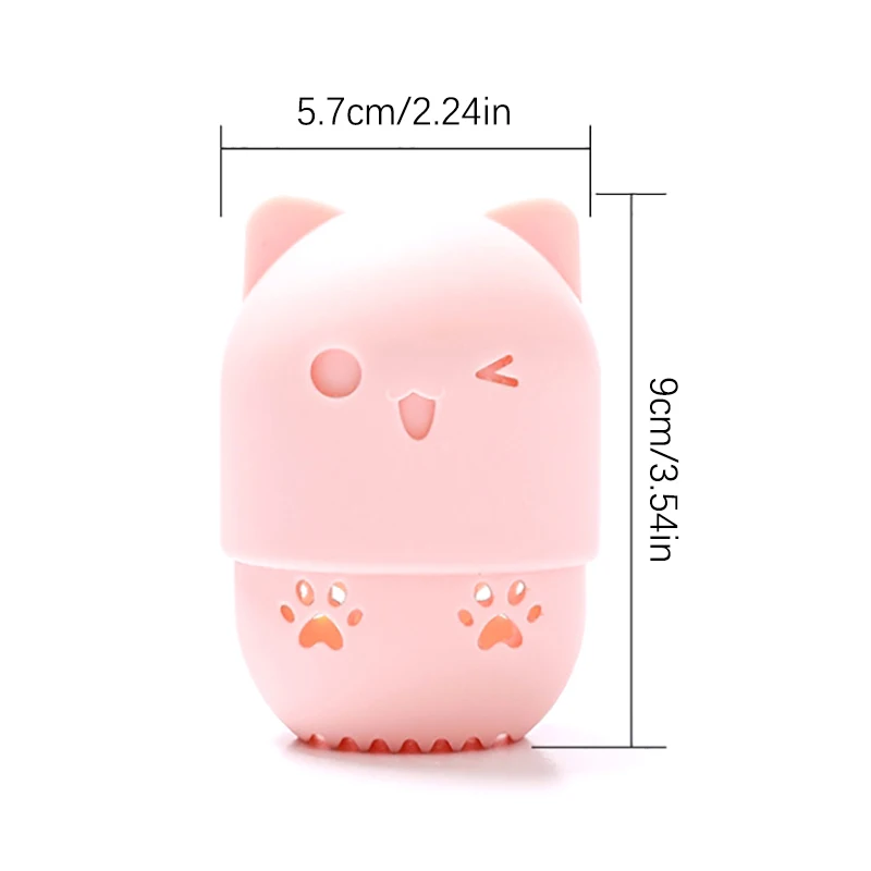 Soft Silicone Cosmetic Blender Sponge Box Holder Beauty Powder Puff Blender Holder Sponge Makeup Egg Drying Case Portable Box