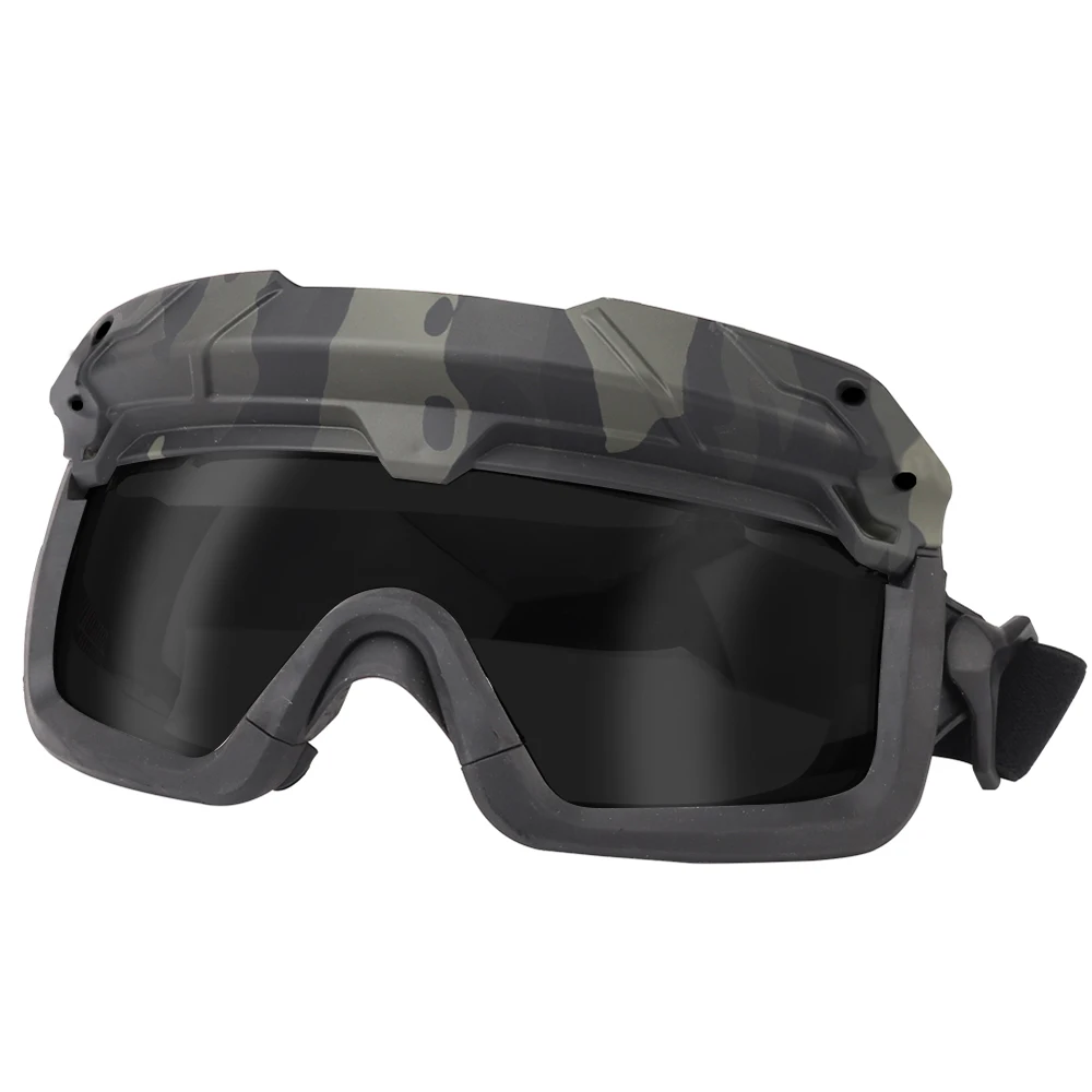 

Tactical Airsoft Paintball Goggles 2 Use Modes Outdoor Hunting Riding Sports Sunglasses Fast Helmet Mount Eye Protection Gear