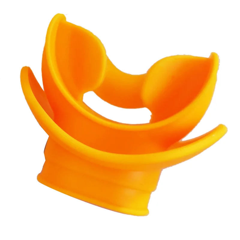 Bocchino per morso per immersione in silicone modellabile Regolatore per morso per immersione Attrezzatura per immersione Valvola per snorkeling in acqua Respirazione arancione