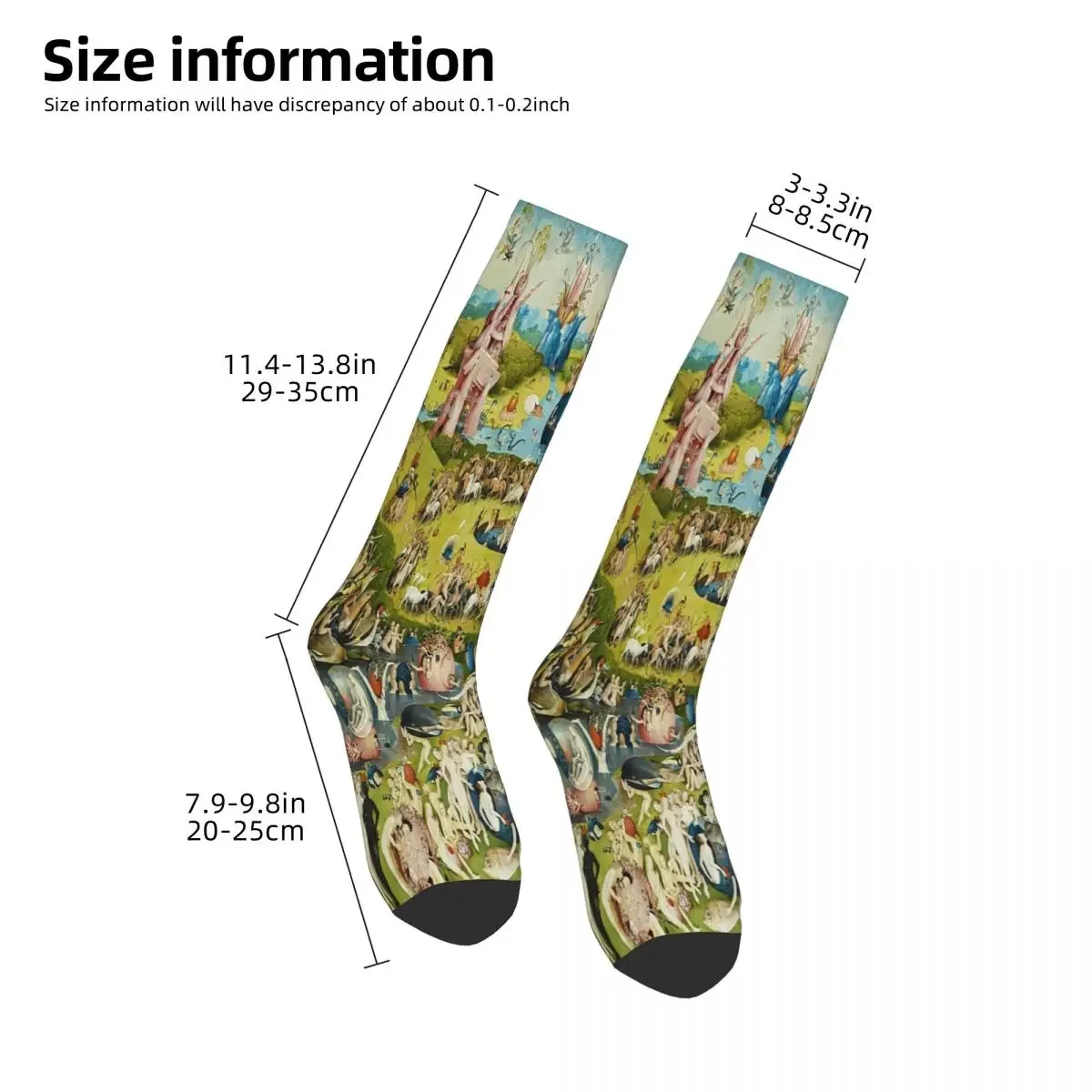 Hieronymus Bosch - Garden Of Earthly Delights Poster Socks Harajuku High Quality Stockings All Season Long Socks Christmas Gifts