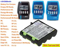 2000mAh Battery 4H-AA1500, 941210 for Compex Edge US, Enegry, Enegry Mi-Ready,Energy, Energy Mi-ready, FIT, Fit 3.0