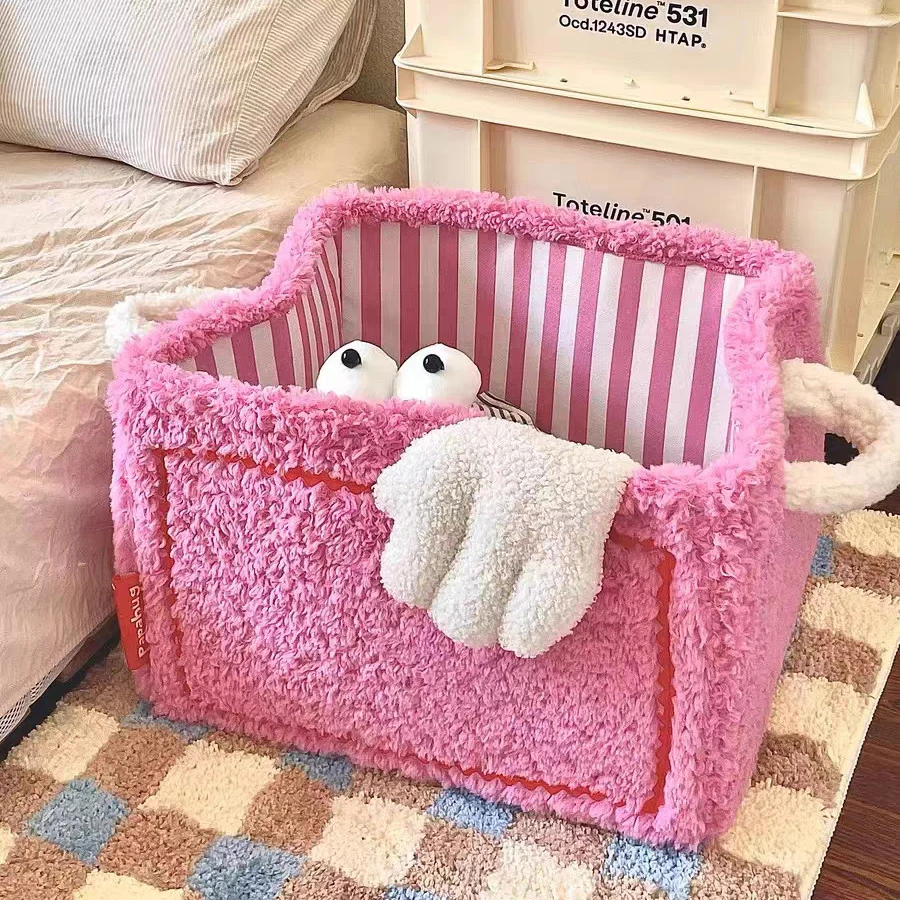 

Корзина для сортировки мелочей, закусок и игрушек, домашняя корзина для игрушек, милая декоративная корзина для хранения, складная корзина для грязного белья с мультяшным рисунком