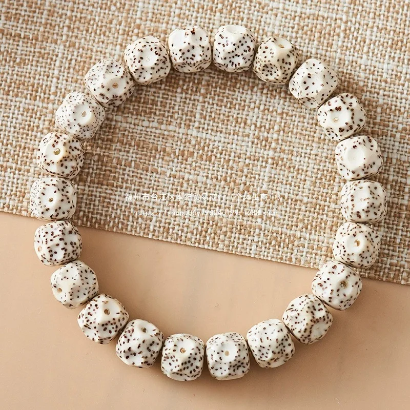 And Moon Concave Bead , Natural Handmade, Hainan Single Strand Bracelet