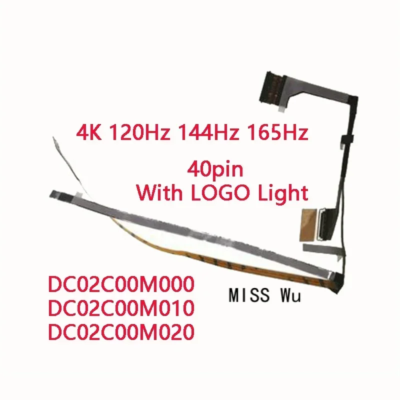 New Genuine Laptop LCD EDP Cable for Lenovo Legion Y7000 R7000 2020H 4K 120Hz 144Hz 165Hz DC02C00M 1000 DC02C00M010 DC02C00M020