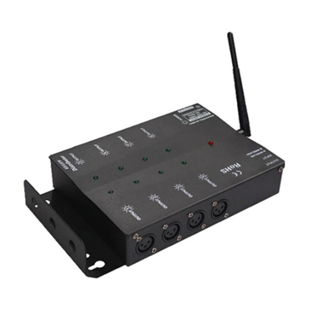 8 Way Wireless Separate DMX Splitter Distributor Booster DMX512/1990 Signal Data 1 Input 4 Output Side Installed Powercon In