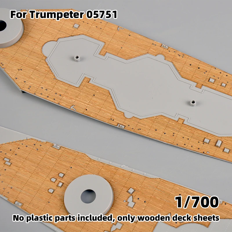 Modell-Upgrade-Teile: Lasergeschnittene Holzdeckplatte mit selbstklebender Ankerkette für TRUMPETER 05311 05750 05751 1/700 1/350 – Detail 5