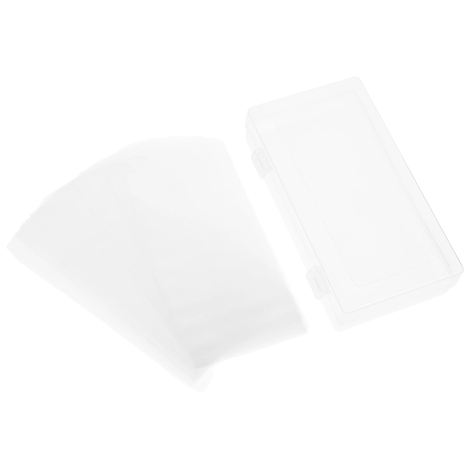 100pcs Plastic Paper Sleeves Clear Bill Case Cash Banknote Collection Sleeve Small Protective Bag Money Wrappers Box Transparent