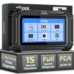 XTOOL D6 OBD2 Scanner,15+services ,Lifetime Free Update,DTC Search Scan Tool,FCA&CAN FD,Full Systems Diagnosis ,Live Date