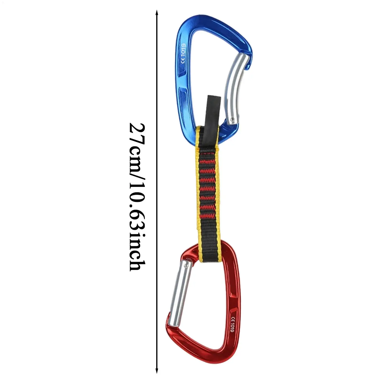 อุปกรณ์คาราไบเนอร์สำหรับปีนเขาแบบควิกดรอว์ สำหรับการปีนเขาและการผจญภัยกลางแจ้ง แคมป์ปิ้ง เดินป่า และการเดินทาง