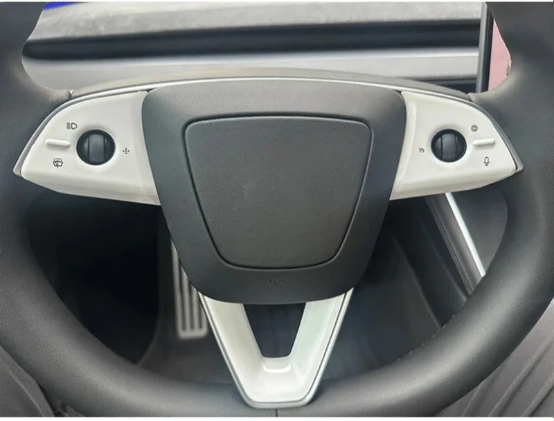 Für Tesla Model Y/YL Juniper 2026 Model 3 Highland Lenkrad-Knopf-Aufkleber Schutzabdeckung Innenausstattung Auto-Zubehör – Detail 7