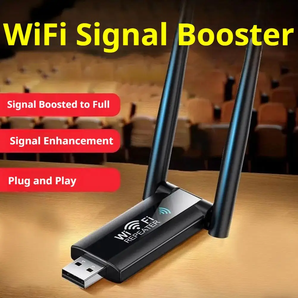 3pcs USB WiFi Repeater 4200Mbps WiFi Signal Booster Amplifier Dual Antenna Wireless Range Extender Home Network Signal Repeater