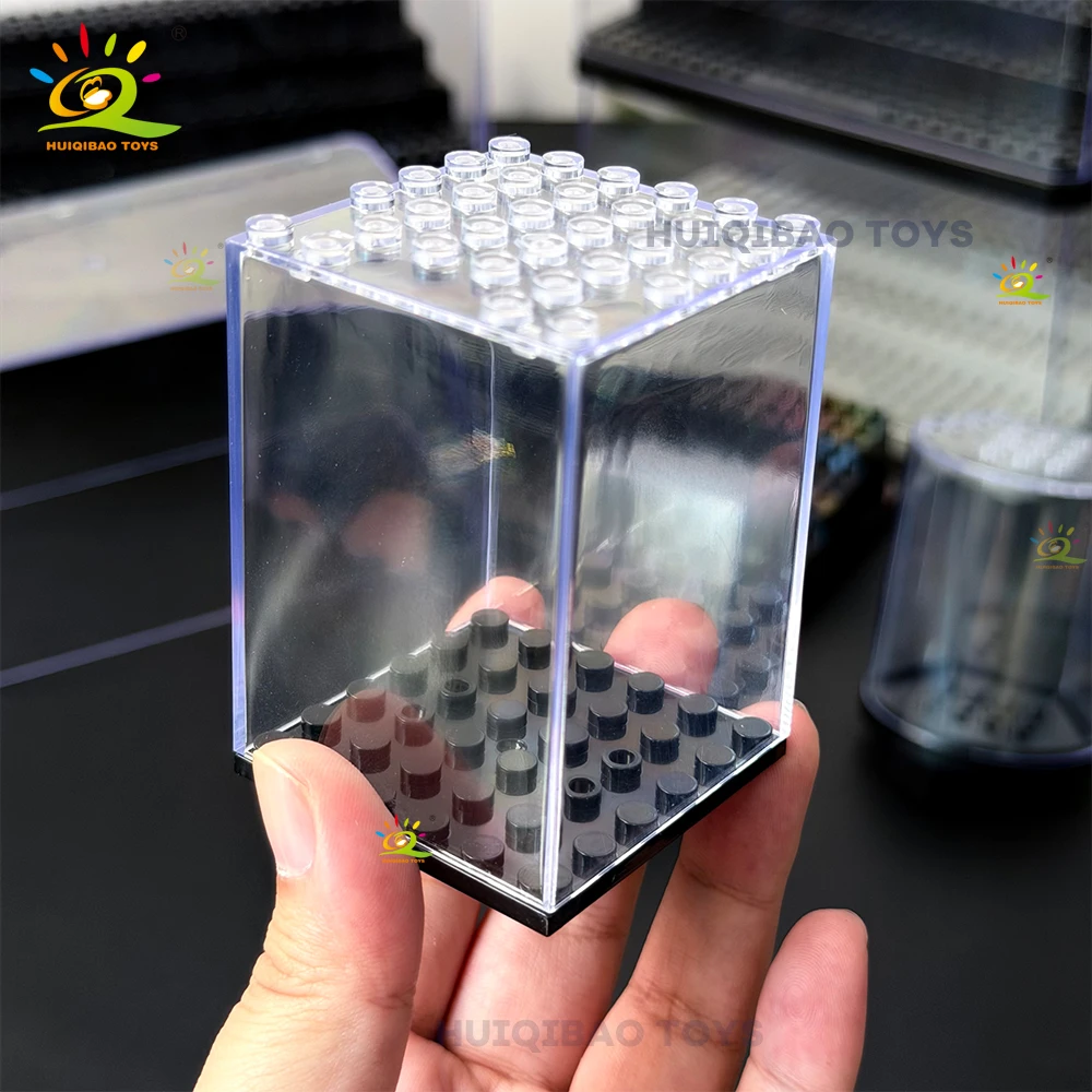HUIQIBAO Clear Acrylic Display Case for Figures Building Block Display Dustproof Box Storage Shelf Transparent Showcase Toys - view 3