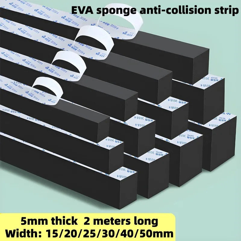 EVA Foam Single-sided Adhesive Tape Anti-collision Shock-absorbing Foam Rubber Sealing and Sound Insulation Thickening Foam tape