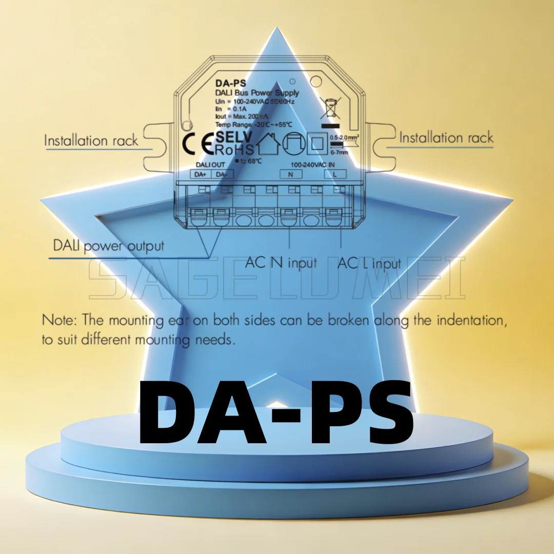 

Блок питания шины Skydance DALI DA-PS Mini DALI Блок питания шины AC110V 220V 230V Ток 200mA SELV Стандарт безопасности Применение