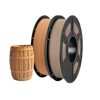 2 Packs of 1.75mm Wood Color 3D Printer Filament, 250g Spools Size Accuracy +/- 0.03mm (Light Wood + Yellow Wood)