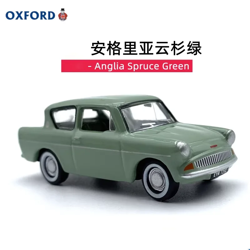 

Модель автомобиля OXFORD Diecast 1:76, Anglia Spruce Green, из сплава, имитация винтажного классического ностальгического автомобиля, сувенирная игрушка для мальчиков