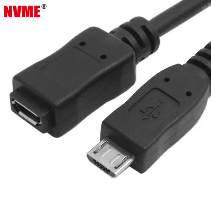 for NVME to USB 2.0 Micro USB B Male to Female Extension Cable for Android Mobile Phone Tablet Data Charging Game Controller