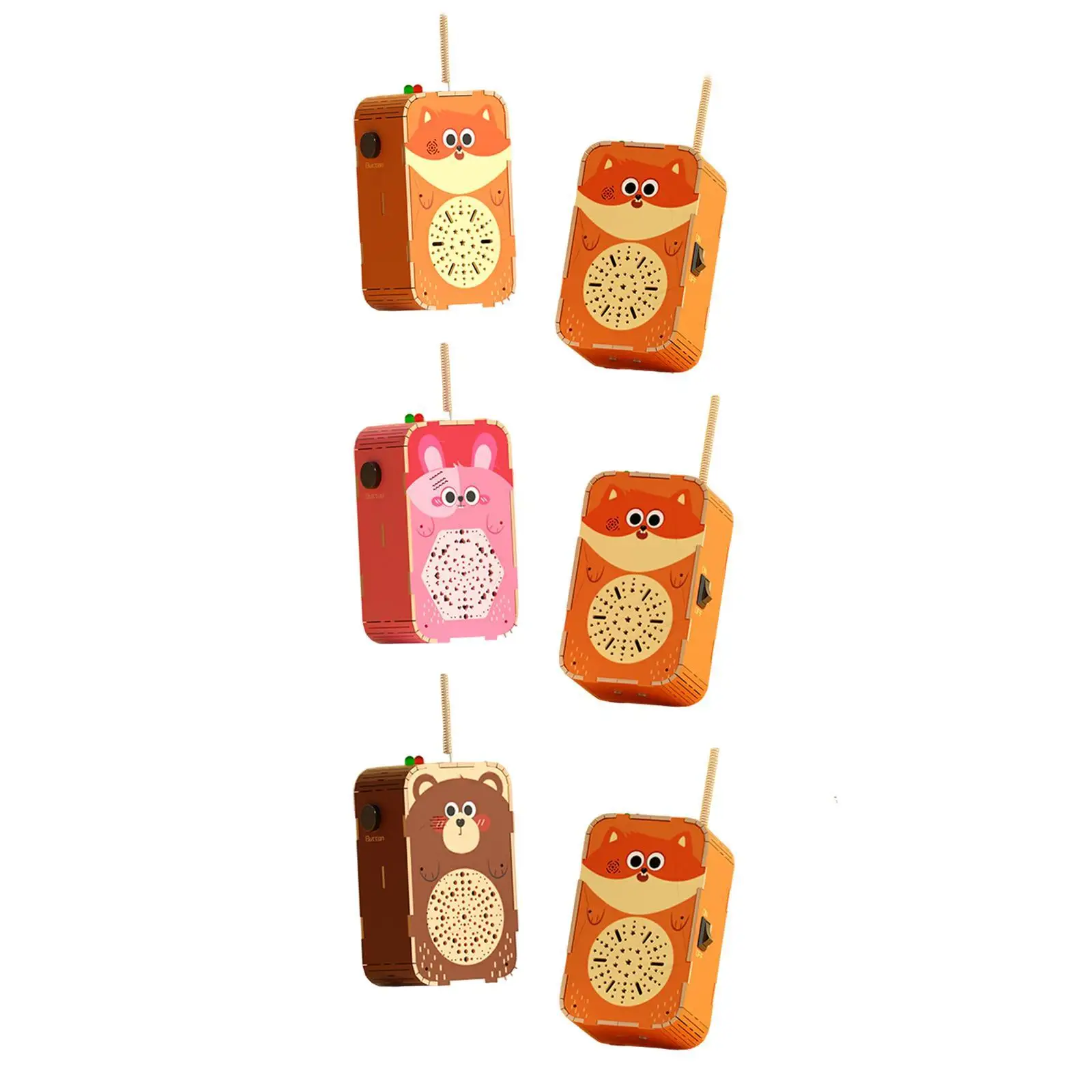 Kits de vástago Walkie Talkies Creatividad Aprendizaje preescolar Accesorio de enseñanza Conjunto de rompecabezas de madera 3D para juguete de desarrollo Regalo creativo