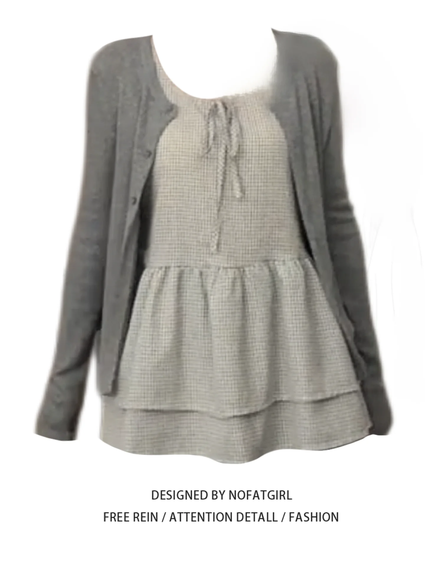 

Женский осенний комплект больших размеров: кардиган в клетку и брюки, стройнящий силуэт, в расслабленном стиле, универсальный, для невысоких, повседневный, модный