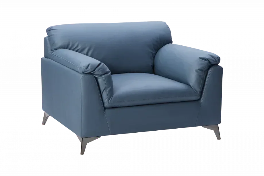 Modern simple three-person sofa technology cloth leather