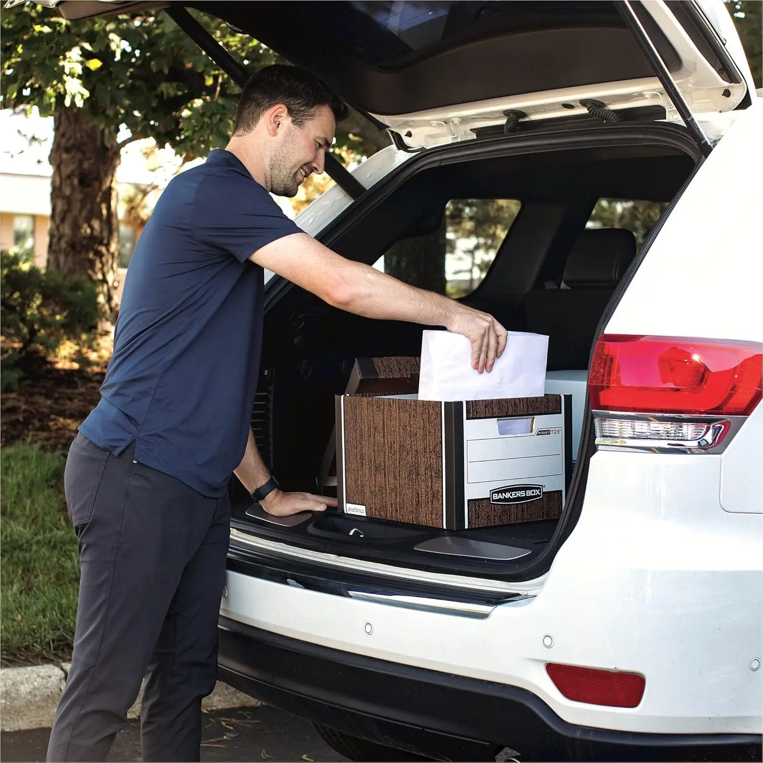 Heavy-Duty File Storage Boxes with Lids, FastFold Assembly for Letter/Legal Files, Stackable and Reusable