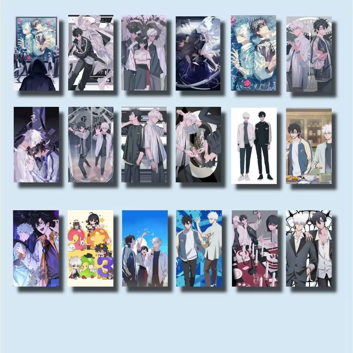 100 PCS Anime Time Agent Cute Card Link Click Cheng Xiaoshi Lu Guang Cosplay Double Pattern Exquisite HD Photo Card Drama Stills