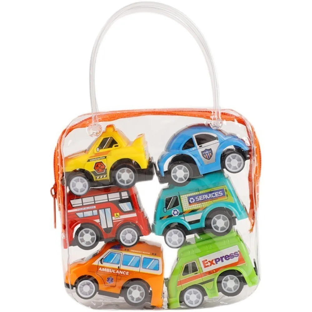 Mini juego de coches extraíbles para niños con camión de bomberos y excavadora vehículos de ingeniería accionados por inercia juguete para niños y bebés 124
