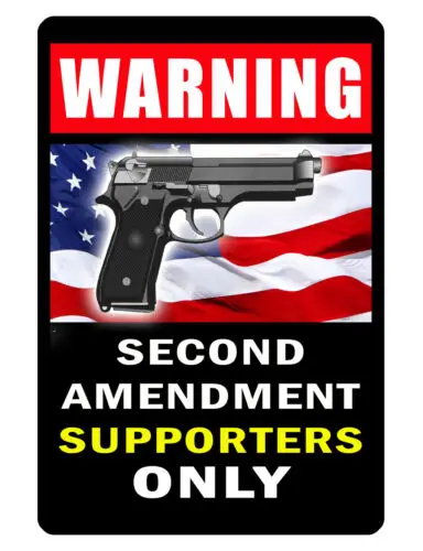 2nd Amendment Custom Sign SUPPORT Hi Gloss..NO RUST Durable Aluminum SIGN D#296