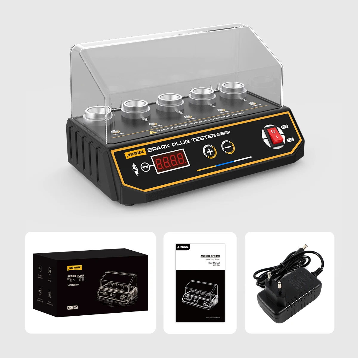 Autool spt360 neueste auto zündkerzen tester zünd tester 220v 110v automobil diagnose werkzeug 5 loch zündkerzen analysator – Detail 18