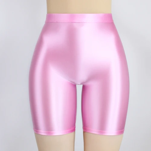 Imagen 2 del producto Pantalones cortos para mujer, medias con brillo aceitoso y brillante, ajustados, opacos, sexis, Capris de cintura alta, mallas ajustadas suaves y súper suaves