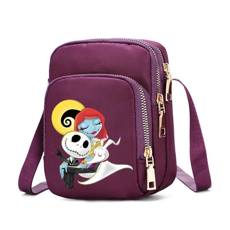 Disney The Nightmare Before Christmas Crossbody Bags for Men Women New Anime High-capacity Shoulder Pouch Travel Purse Kids Gift